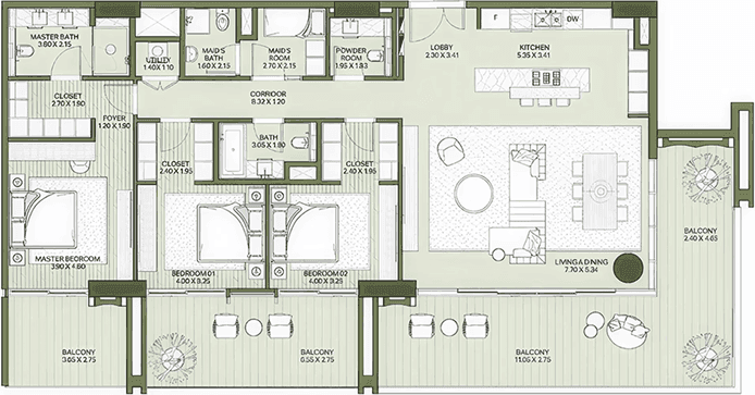 1-комнатная